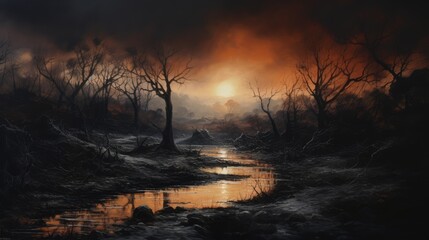 Fototapeta premium fire in the forest