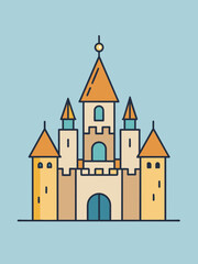 Obraz premium illustration of castle