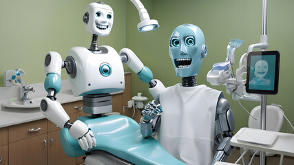 Robot at the dentist, Generative AI