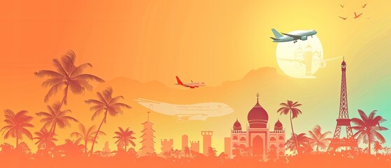 The poster has a tropical vibe and is meant to evoke feelings of adventure