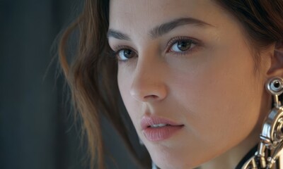 Fototapeta premium portrait of a woman, face closeup
