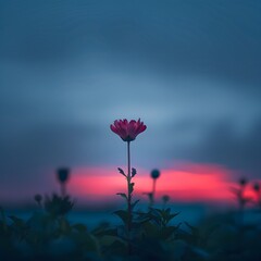 Fototapeta premium photograph of a single flower in the middle of nature
