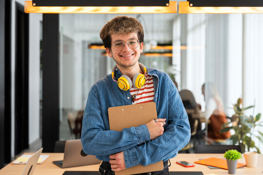 Portrait Confident Creative with Clipboard