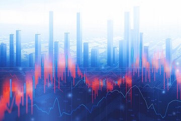 Gradient stock market concept background