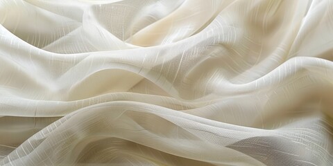 Fototapeta premium Soft Fabric Texture in Pale Cream for Elegant Background Depth