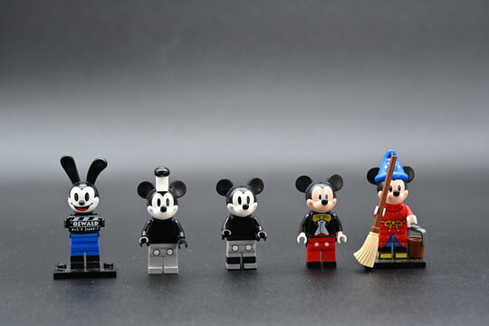 Mickey Mouse 1928, 1936, disney fantasia 2000 historia lego