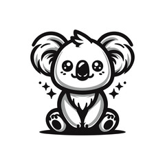 Obraz premium Koala logo design vector illustration. Koala vector. koala icon mascot design