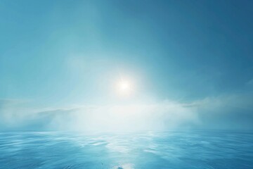 Obraz premium Blue Lake Surface Sunshine Background