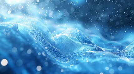 Blue Abstract Particle Business Technology Background