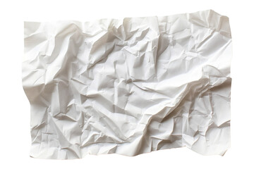Obraz premium Crumpled paper sheet isolated on white background