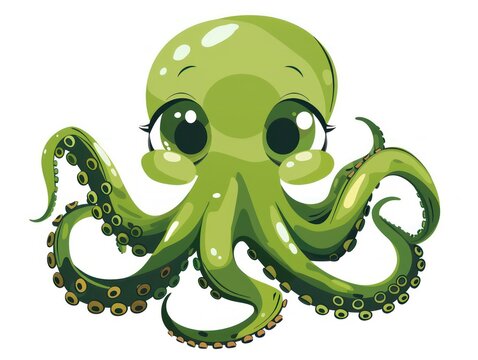 recommend clip art: octopus icon art draw strokes on white background