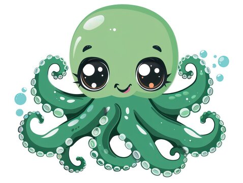 recommend clip art: octopus icon art draw strokes on white background