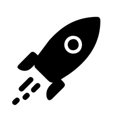 Rocket lunch icon vector illustration 