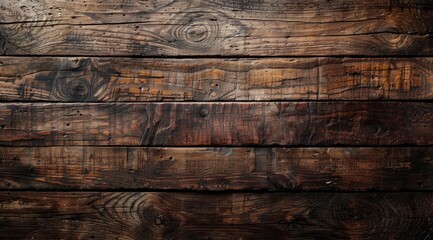 Obraz premium A top down view of an old, worn out wooden table with visible wood grain and subtle cracks in the surface