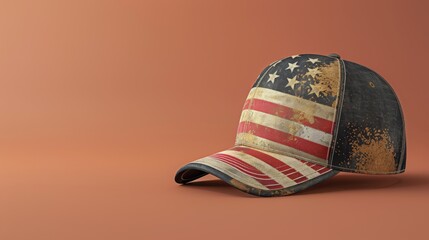Patriotic Hat With American Flag Design