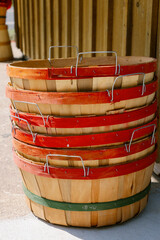 Buskel baskets at the market
