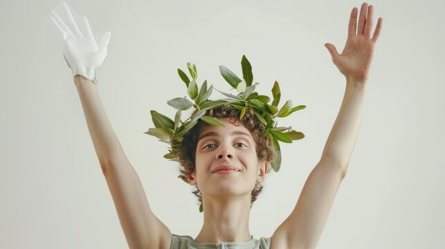Jovem vencedor dos jogos ol&iacute;mpicos 