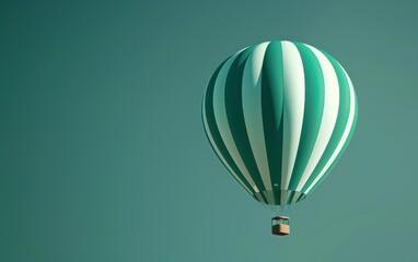 Fototapeta premium Serene Hot Air Balloon Flight