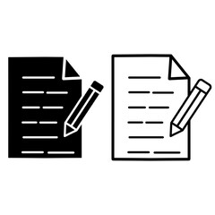 Contact form line icon. Write, edit outline vector sign, linear style pictogram isolated on white. Symbol, logo illustration. Editable stroke. Pixel perfect