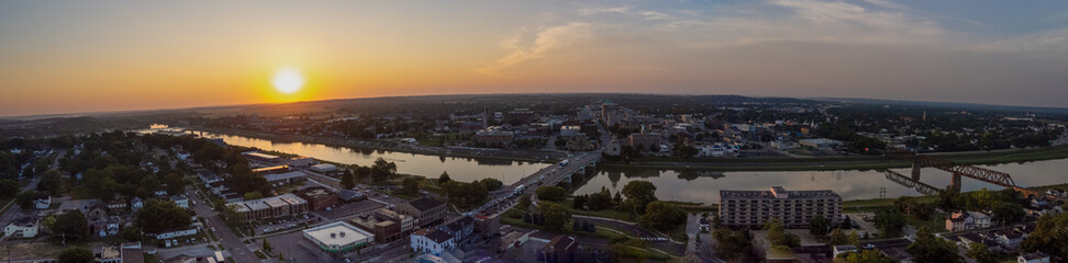 Sunrise Panorama Of City