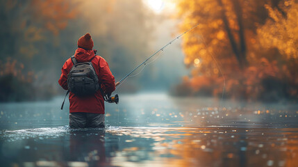 fisherman is fishing