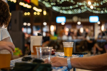 Beer Garden At Oktoberfest Celebration