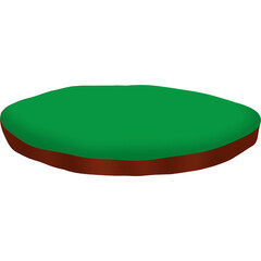 3D floor ground. Earth land Soil layers, floating island. earth texture horizon. subsoil land and underground. grassland. meadow garden. Layer of fertile soil