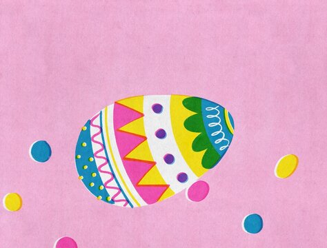Easter egg retro colorful 