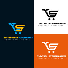 T+S+TROLLEY SUPERMARKET LOGO