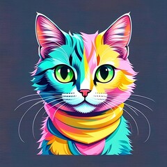colorful cat
