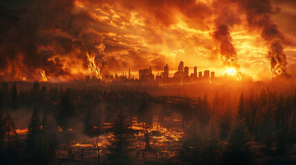 Factories related to global warming problems