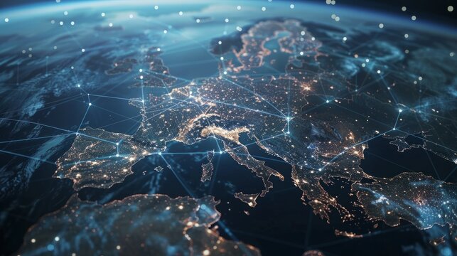 European global network and connectivity - Powered by Adobe