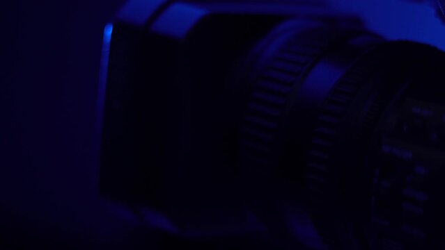 Video camera panorama in blue light