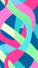 Obraz premium Abstract Image, Colorful Ribbons, Wallpaper, Background, Cell Phone and Smartphone Cover, Computer Screen, Cell Phone and Smartphone Screen, 9:16 Format - PNG
