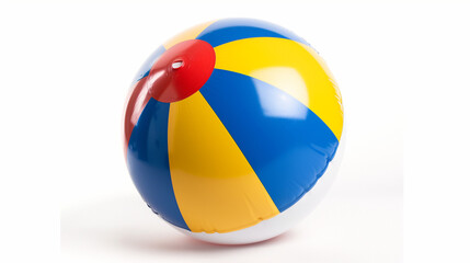 Fototapeta premium Colorful Beach Ball on White Background