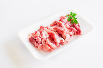 トレーに入った豚肩ロース肉