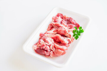 トレーに入った豚肩ロース肉