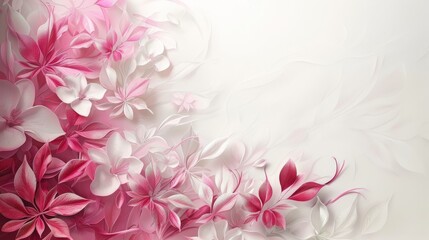 Floral decorative composition on a white background with beautiful flowers