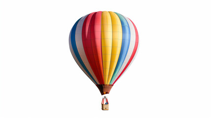 Multicolored Hot Air Balloon Flying in the Sky