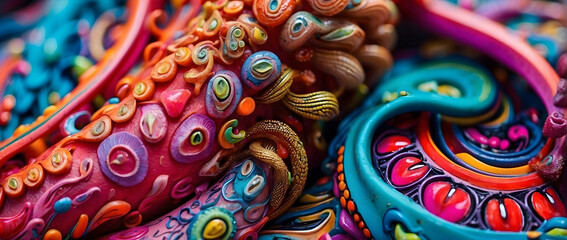 A surreal group of paisley tentacles.