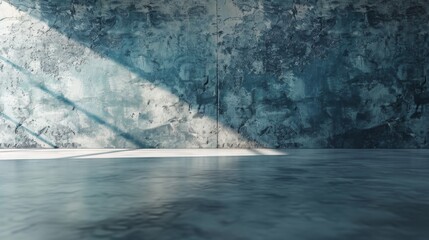 The Empty Room with Textured Walls