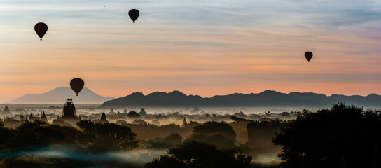 Sunset Bagan Panorama