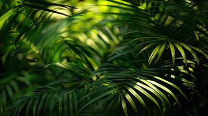 Enchanted Emerald Canopy: A Verdant Oasis of Leaves in the Lush Forest