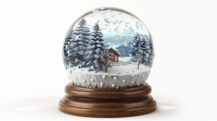 Snow Globe on Wooden Stand