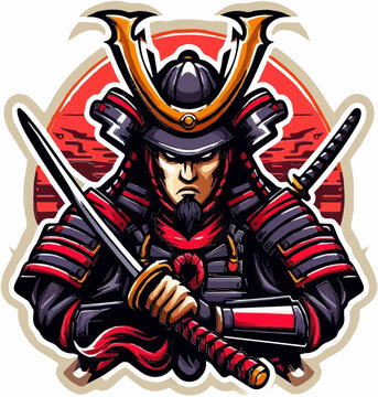 Retro Vintage Samuraj - vector