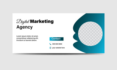 Digital marketing agency and corporate  facebook cover template
