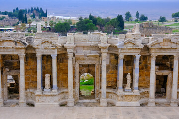 A view of the ancient city of Hierapolis and