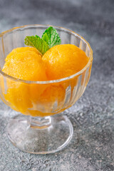 Mango sorbet bowl