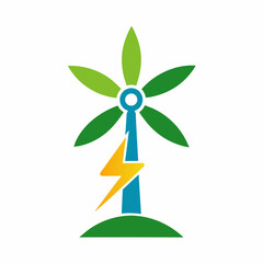 Electro Windmill Sustainable Energy logo on a white background