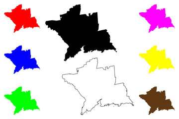 New Haven County, Connecticut (U.S. county, United States of America,USA, U.S., US) map vector illustration, scribble sketch New Haven map